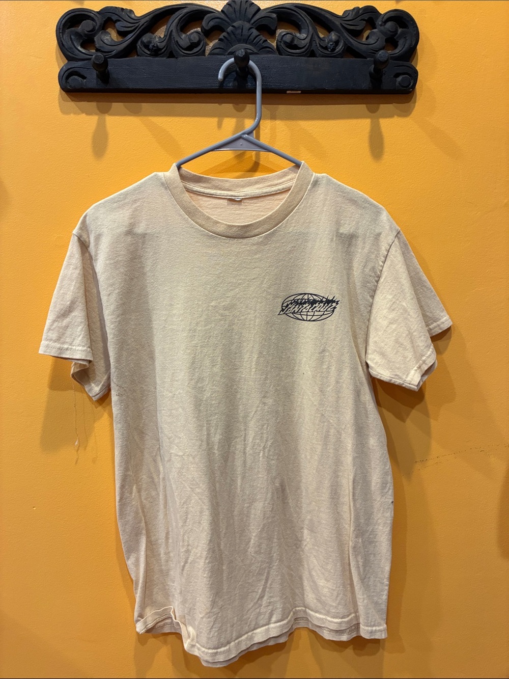 Santa Cruz Skateboards Cream Short-Sleeve Logo Tee